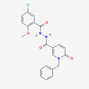 N'-(1-benzyl-6-oxo-1,6-dihydropyridine-3-carbonyl)-5-chloro-2-methoxybenzohydrazide