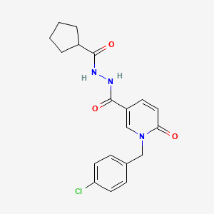 1-[(4-chlorophenyl)methyl]-N'-cyclopentanecarbonyl-6-oxo-1,6-dihydropyridine-3-carbohydrazide