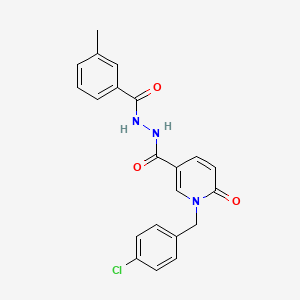 N'-{1-[(4-chlorophenyl)methyl]-6-oxo-1,6-dihydropyridine-3-carbonyl}-3-methylbenzohydrazide