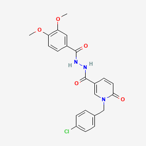 N'-{1-[(4-chlorophenyl)methyl]-6-oxo-1,6-dihydropyridine-3-carbonyl}-3,4-dimethoxybenzohydrazide