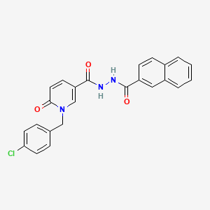 N'-{1-[(4-chlorophenyl)methyl]-6-oxo-1,6-dihydropyridine-3-carbonyl}naphthalene-2-carbohydrazide