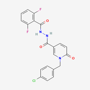 N'-{1-[(4-chlorophenyl)methyl]-6-oxo-1,6-dihydropyridine-3-carbonyl}-2,6-difluorobenzohydrazide