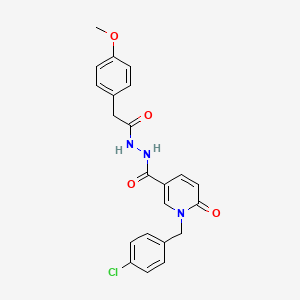 N'-{1-[(4-chlorophenyl)methyl]-6-oxo-1,6-dihydropyridine-3-carbonyl}-2-(4-methoxyphenyl)acetohydrazide