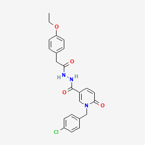 N'-{1-[(4-chlorophenyl)methyl]-6-oxo-1,6-dihydropyridine-3-carbonyl}-2-(4-ethoxyphenyl)acetohydrazide