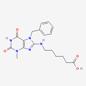 6-[(7-benzyl-3-methyl-2,6-dioxo-2,3,6,7-tetrahydro-1H-purin-8-yl)amino]hexanoic acid