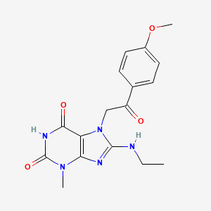 8-(ethylamino)-7-[2-(4-methoxyphenyl)-2-oxoethyl]-3-methyl-2,3,6,7-tetrahydro-1H-purine-2,6-dione