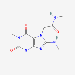 2-[1,3-dimethyl-8-(methylamino)-2,6-dioxo-2,3,6,7-tetrahydro-1H-purin-7-yl]-N-methylacetamide