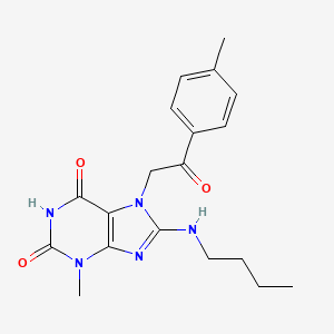 8-(butylamino)-3-methyl-7-[2-(4-methylphenyl)-2-oxoethyl]-2,3,6,7-tetrahydro-1H-purine-2,6-dione