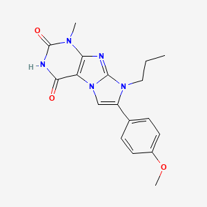 7-(4-methoxyphenyl)-1-methyl-8-propyl-1H,2H,3H,4H,8H-imidazo[1,2-g]purine-2,4-dione