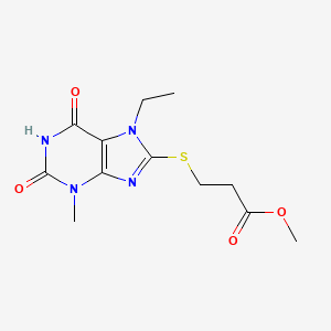 methyl 3-((7-ethyl-3-methyl-2,6-dioxo-2,3,6,7-tetrahydro-1H-purin-8-yl)thio)propanoate