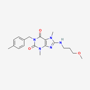 8-[(3-methoxypropyl)amino]-3,7-dimethyl-1-[(4-methylphenyl)methyl]-2,3,6,7-tetrahydro-1H-purine-2,6-dione