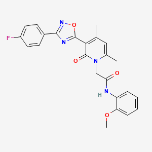 2-{3-[3-(4-fluorophenyl)-1,2,4-oxadiazol-5-yl]-4,6-dimethyl-2-oxo-1,2-dihydropyridin-1-yl}-N-(2-methoxyphenyl)acetamide