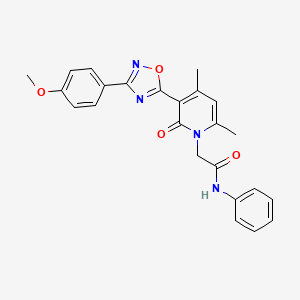 2-{3-[3-(4-methoxyphenyl)-1,2,4-oxadiazol-5-yl]-4,6-dimethyl-2-oxo-1,2-dihydropyridin-1-yl}-N-phenylacetamide