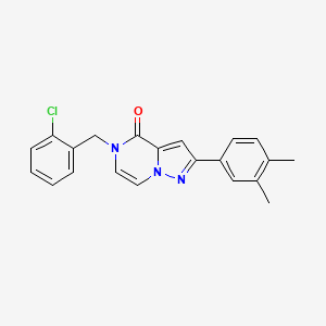 5-[(2-chlorophenyl)methyl]-2-(3,4-dimethylphenyl)-4H,5H-pyrazolo[1,5-a]pyrazin-4-one