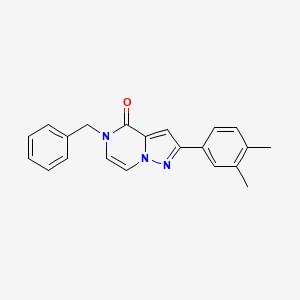 molecular formula C21H19N3O B6550173 5-benzyl-2-(3,4-dimethylphenyl)-4H,5H-pyrazolo[1,5-a]pyrazin-4-one CAS No. 1040673-42-4