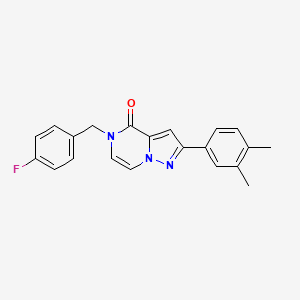 2-(3,4-dimethylphenyl)-5-[(4-fluorophenyl)methyl]-4H,5H-pyrazolo[1,5-a]pyrazin-4-one