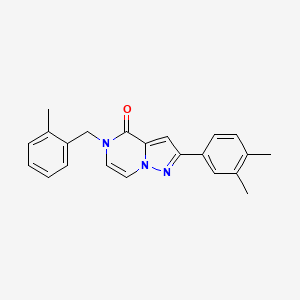 2-(3,4-dimethylphenyl)-5-[(2-methylphenyl)methyl]-4H,5H-pyrazolo[1,5-a]pyrazin-4-one