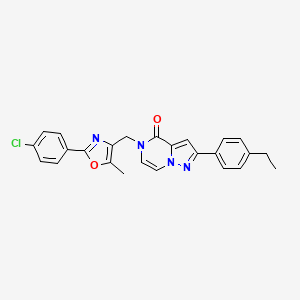 5-{[2-(4-chlorophenyl)-5-methyl-1,3-oxazol-4-yl]methyl}-2-(4-ethylphenyl)-4H,5H-pyrazolo[1,5-a]pyrazin-4-one