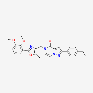 5-{[2-(2,3-dimethoxyphenyl)-5-methyl-1,3-oxazol-4-yl]methyl}-2-(4-ethylphenyl)-4H,5H-pyrazolo[1,5-a]pyrazin-4-one