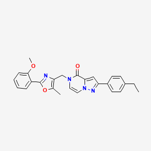 2-(4-ethylphenyl)-5-{[2-(2-methoxyphenyl)-5-methyl-1,3-oxazol-4-yl]methyl}-4H,5H-pyrazolo[1,5-a]pyrazin-4-one