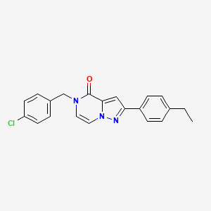 5-[(4-chlorophenyl)methyl]-2-(4-ethylphenyl)-4H,5H-pyrazolo[1,5-a]pyrazin-4-one