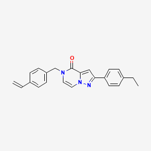 5-[(4-ethenylphenyl)methyl]-2-(4-ethylphenyl)-4H,5H-pyrazolo[1,5-a]pyrazin-4-one