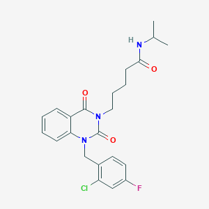 5-{1-[(2-chloro-4-fluorophenyl)methyl]-2,4-dioxo-1,2,3,4-tetrahydroquinazolin-3-yl}-N-(propan-2-yl)pentanamide