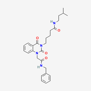 5-{1-[(benzylcarbamoyl)methyl]-2,4-dioxo-1,2,3,4-tetrahydroquinazolin-3-yl}-N-(3-methylbutyl)pentanamide