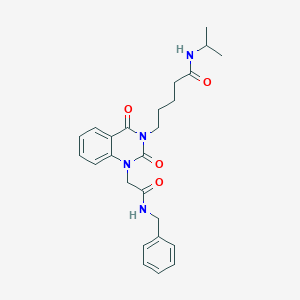 5-{1-[(benzylcarbamoyl)methyl]-2,4-dioxo-1,2,3,4-tetrahydroquinazolin-3-yl}-N-(propan-2-yl)pentanamide