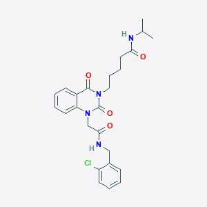 5-[1-({[(2-chlorophenyl)methyl]carbamoyl}methyl)-2,4-dioxo-1,2,3,4-tetrahydroquinazolin-3-yl]-N-(propan-2-yl)pentanamide