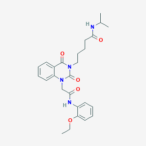 5-(1-{[(2-ethoxyphenyl)carbamoyl]methyl}-2,4-dioxo-1,2,3,4-tetrahydroquinazolin-3-yl)-N-(propan-2-yl)pentanamide