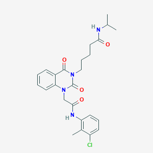 5-(1-{[(3-chloro-2-methylphenyl)carbamoyl]methyl}-2,4-dioxo-1,2,3,4-tetrahydroquinazolin-3-yl)-N-(propan-2-yl)pentanamide