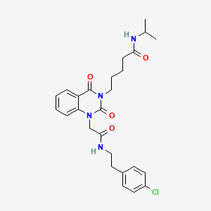 5-[1-({[2-(4-chlorophenyl)ethyl]carbamoyl}methyl)-2,4-dioxo-1,2,3,4-tetrahydroquinazolin-3-yl]-N-(propan-2-yl)pentanamide