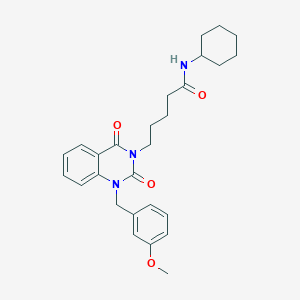 N-cyclohexyl-5-{1-[(3-methoxyphenyl)methyl]-2,4-dioxo-1,2,3,4-tetrahydroquinazolin-3-yl}pentanamide