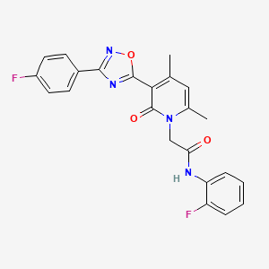 N-(2-fluorophenyl)-2-{3-[3-(4-fluorophenyl)-1,2,4-oxadiazol-5-yl]-4,6-dimethyl-2-oxo-1,2-dihydropyridin-1-yl}acetamide