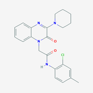 N-(2-chloro-4-methylphenyl)-2-[2-oxo-3-(piperidin-1-yl)-1,2-dihydroquinoxalin-1-yl]acetamide