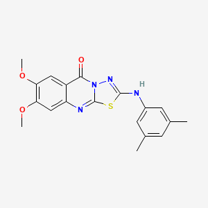 2-[(3,5-dimethylphenyl)amino]-7,8-dimethoxy-5H-[1,3,4]thiadiazolo[2,3-b]quinazolin-5-one