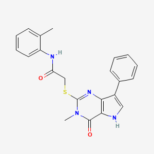 2-((3-methyl-4-oxo-7-phenyl-4,5-dihydro-3H-pyrrolo[3,2-d]pyrimidin-2-yl)thio)-N-(o-tolyl)acetamide