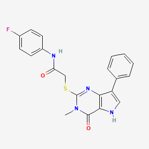 N-(4-fluorophenyl)-2-({3-methyl-4-oxo-7-phenyl-3H,4H,5H-pyrrolo[3,2-d]pyrimidin-2-yl}sulfanyl)acetamide