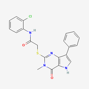 N-(2-chlorophenyl)-2-({3-methyl-4-oxo-7-phenyl-3H,4H,5H-pyrrolo[3,2-d]pyrimidin-2-yl}sulfanyl)acetamide