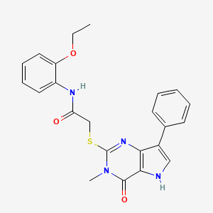 N-(2-ethoxyphenyl)-2-({3-methyl-4-oxo-7-phenyl-3H,4H,5H-pyrrolo[3,2-d]pyrimidin-2-yl}sulfanyl)acetamide