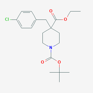molecular formula C20H28ClNO4 B065510 N-Boc-4-(4-氯苄基)哌啶-4-羧酸乙酯 CAS No. 174605-91-5