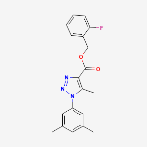 (2-fluorophenyl)methyl 1-(3,5-dimethylphenyl)-5-methyl-1H-1,2,3-triazole-4-carboxylate