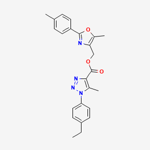 [5-methyl-2-(4-methylphenyl)-1,3-oxazol-4-yl]methyl 1-(4-ethylphenyl)-5-methyl-1H-1,2,3-triazole-4-carboxylate