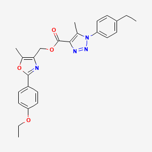 [2-(4-ethoxyphenyl)-5-methyl-1,3-oxazol-4-yl]methyl 1-(4-ethylphenyl)-5-methyl-1H-1,2,3-triazole-4-carboxylate