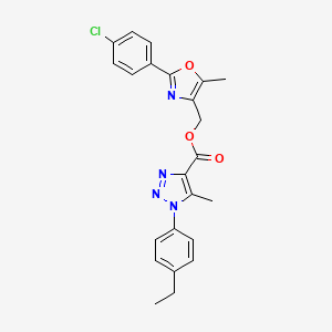 [2-(4-chlorophenyl)-5-methyl-1,3-oxazol-4-yl]methyl 1-(4-ethylphenyl)-5-methyl-1H-1,2,3-triazole-4-carboxylate