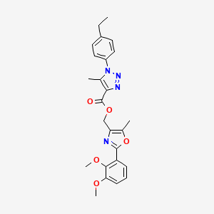 [2-(2,3-dimethoxyphenyl)-5-methyl-1,3-oxazol-4-yl]methyl 1-(4-ethylphenyl)-5-methyl-1H-1,2,3-triazole-4-carboxylate