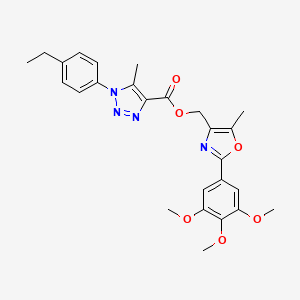 [5-methyl-2-(3,4,5-trimethoxyphenyl)-1,3-oxazol-4-yl]methyl 1-(4-ethylphenyl)-5-methyl-1H-1,2,3-triazole-4-carboxylate