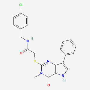 N-(4-chlorobenzyl)-2-((3-methyl-4-oxo-7-phenyl-4,5-dihydro-3H-pyrrolo[3,2-d]pyrimidin-2-yl)thio)acetamide