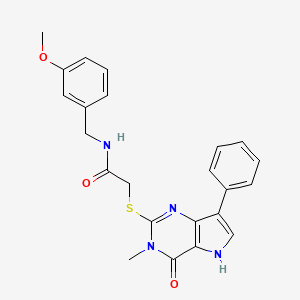 N-[(3-methoxyphenyl)methyl]-2-({3-methyl-4-oxo-7-phenyl-3H,4H,5H-pyrrolo[3,2-d]pyrimidin-2-yl}sulfanyl)acetamide